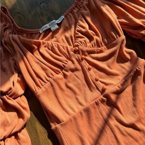 HYFVE Rust Orange Midi Dress